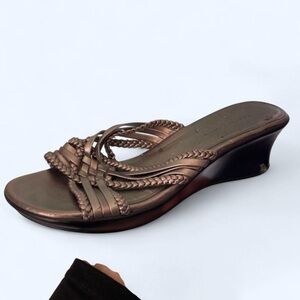 Metallic silver braided wedge sandals 7 Predictions
